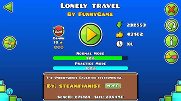 [EPIC DEMON EXTRA-LONG] Geometry Dash 2.0 - Lonely Travel By FunnyGame (3 coins) {LONGEST DEMON EVER