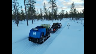 Выезд на зимнюю рыбалку с мотобуксировщиком МУЖИК,на верхнетуломское водохранилище