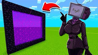 How To Make A Portal To The TV WOMAN Dimension In Minecraft