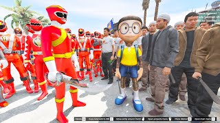 GTA 5 Mod - Biệt Đội Siêu Nhân Đỏ Đội Trưởng Đại Chiến Đại Ca Nobita