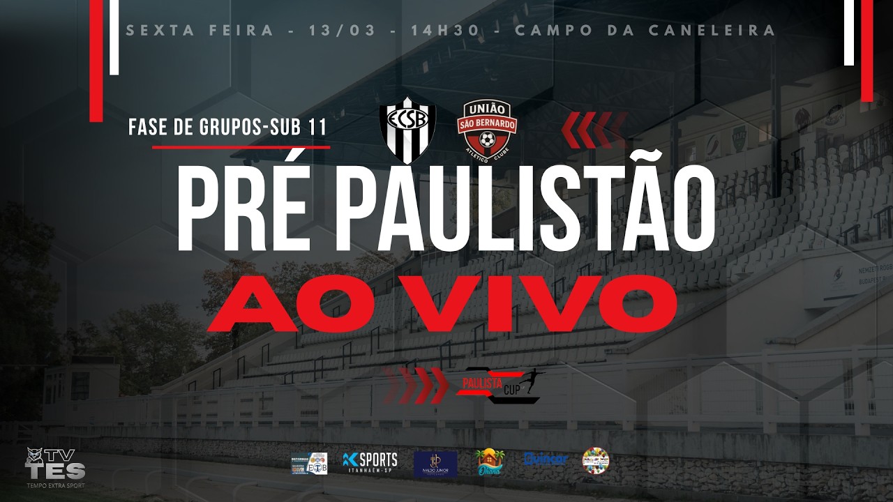PRÉ PAULISTÃO - SUB 11 - EC SÃO BERNARDO X UNIÃO SÃO BERNARDO AC - AO ...