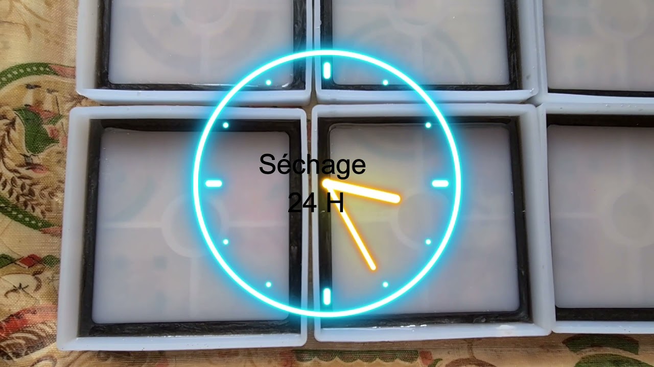 Réalisation de dessous de verre en résine epoxy