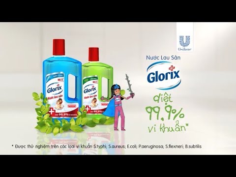 Video Nước lau sàn Glorix - Diệt 99,9% vi khuẩn cho sàn nhà - youtube