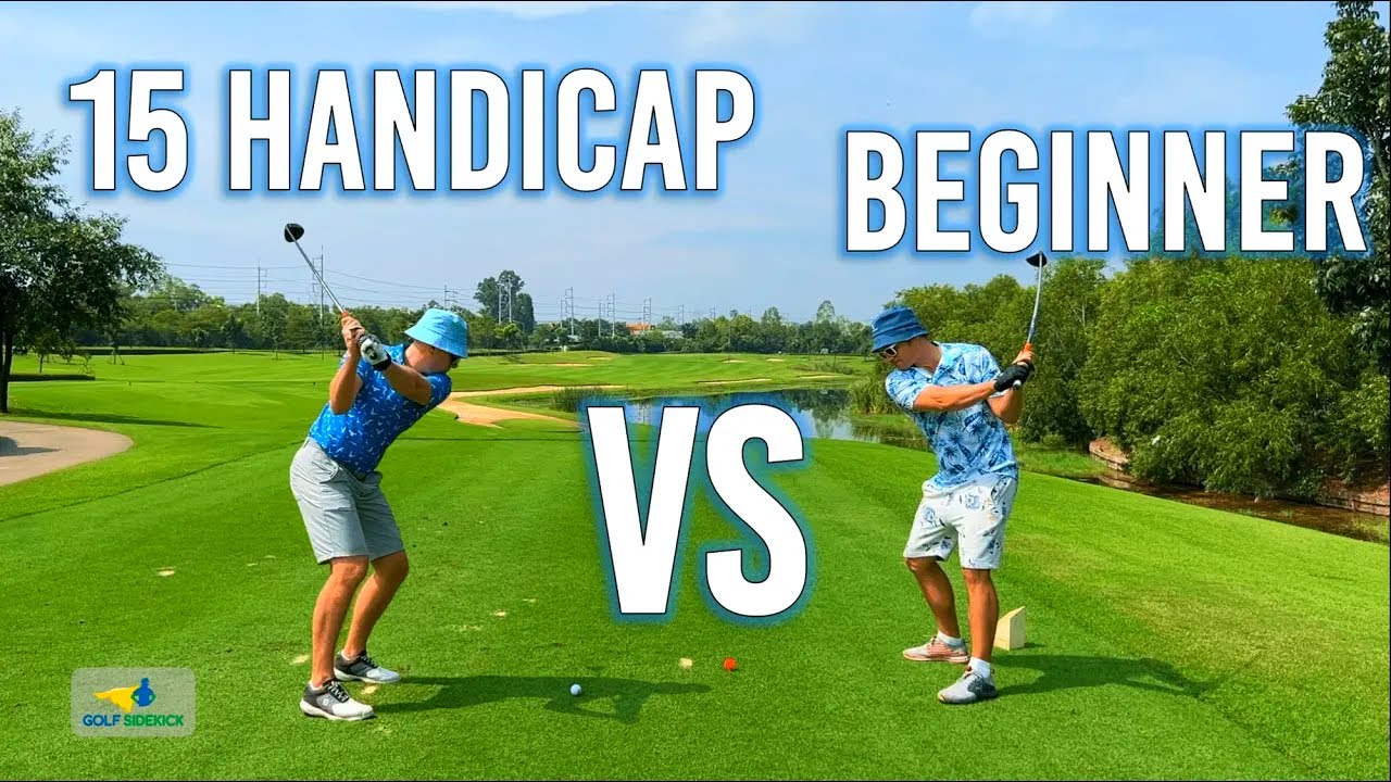 WATCH: Golf Match: Mid handicapper vs Lefty beginner