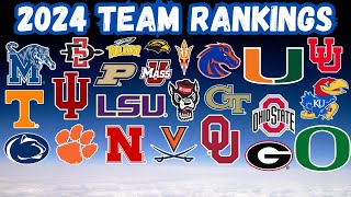 EVERY 2024 College Football FBS team ranked from 1-134
