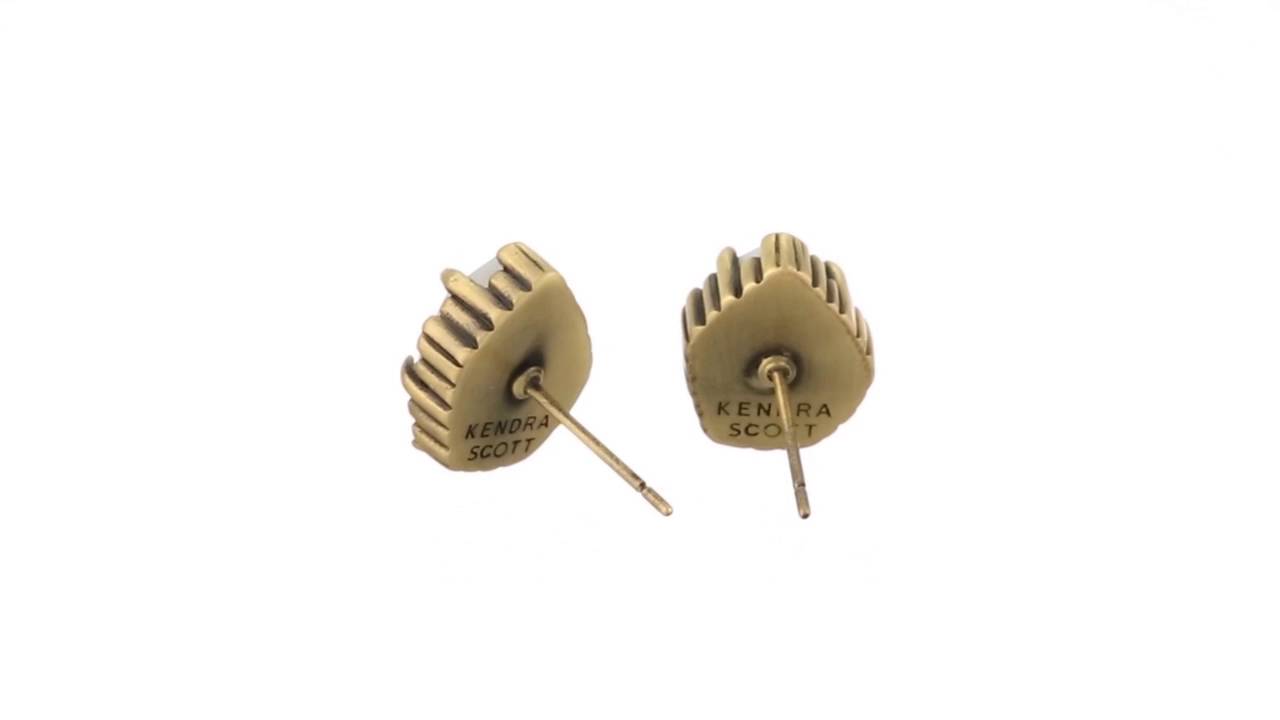 Orecchini a perno Kendra Scott Betty platino Drusy tono argento