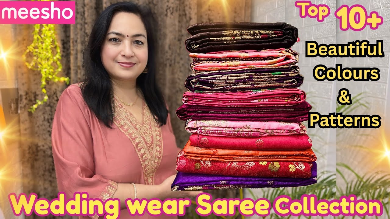 😍Meesho wedding wear saree Haul #meeshofinds #sareehaul #wedding wear #ashigautam 