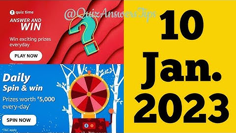 Amazon Quiz Today | Amazon Quiz Answers Today I 10 January 2023