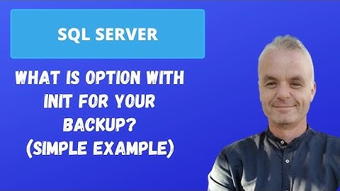 The backup with INIT option in SQL | SQL Server