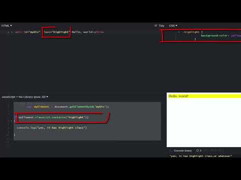 Understanding JavaScript's classList contain Property