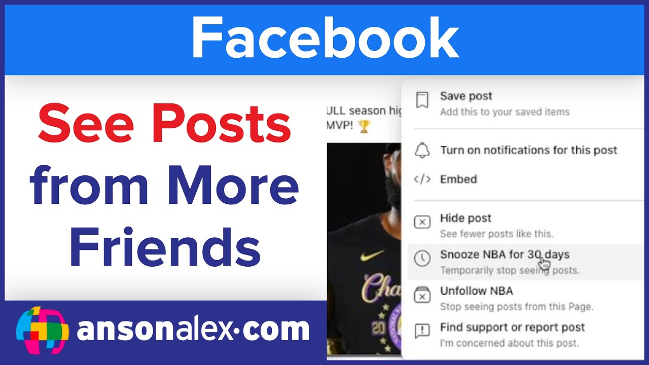 See Posts From More Friends On Facebook News Feed - Tutorial - Youtube