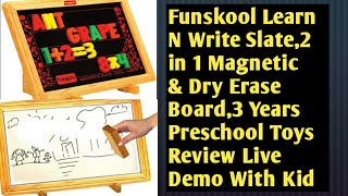 Funskool Learn N Write Slate,2 in 1 Magnetic & Dry Erase Board, Preschool Toys Review With Live Demo screenshot 2