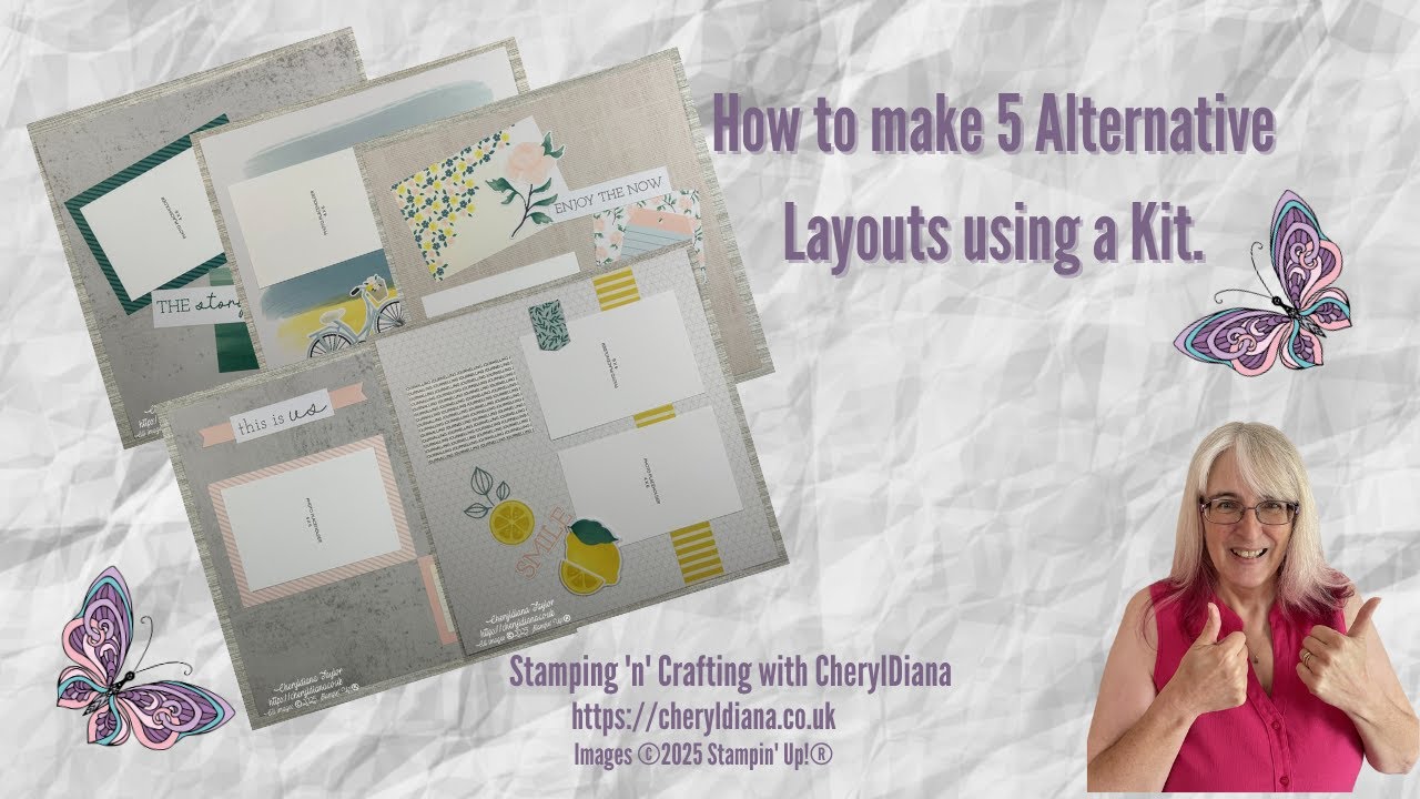 How to make 5 alternative scrapbook layouts using the Make a Memory Kit.