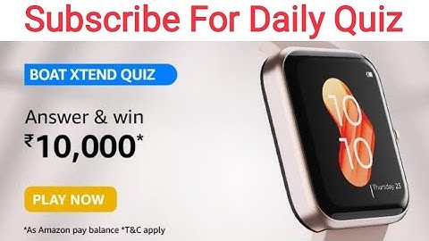 Amazon Boat Xtend Quiz Answers Today | 24 June 2021