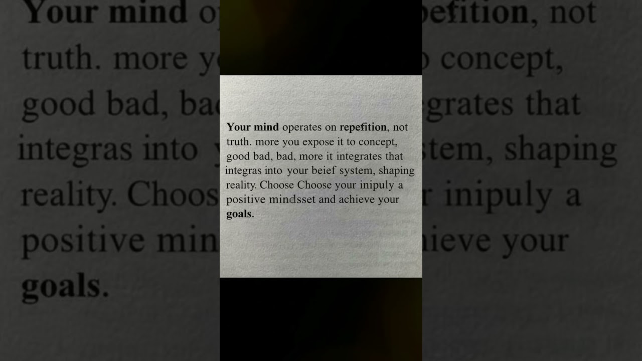 Your Mind Believes Repetition, Not Truth 