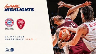 FC Bayern München Basketball vs. Würzburg Baskets - Full Game Highlights, Halbfinale 2, Saison 23/24