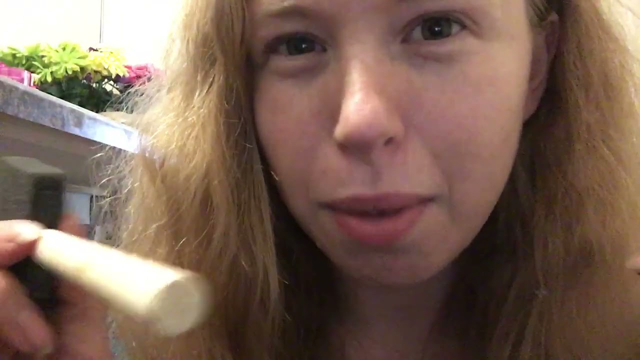 ASMR ear cleaning with sponge brush