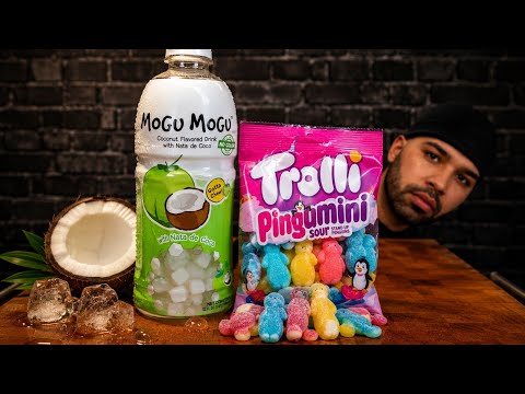 （ASMR）ペンギングミとココナッツドリンクのレビュー＆雑談