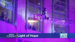 Holiday light show put on at Shriners Children's Hospital in Sacramento
