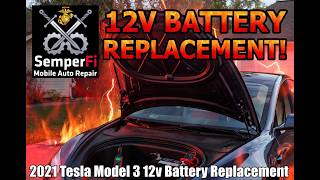 2021 Tesla Model 3   12v Battery Replacement
