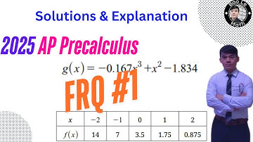 2025 AP Precalculus FRQ #1 – Step-by-Step Solution