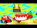 La fête d'anniversaire avec Tiny Trucks : bulldozer, grue, tractopelle | Dessin animé éducatif