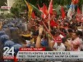 24 Oras: Protesta vs. pagbisita ni Trump sa Pilipinas nauwi sa girian