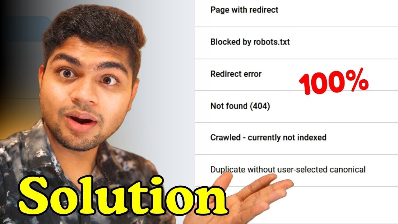 Redirect Error, Sitemap Could Not Fetch, Crawled but Not Indexed – Search Console All Error Solution