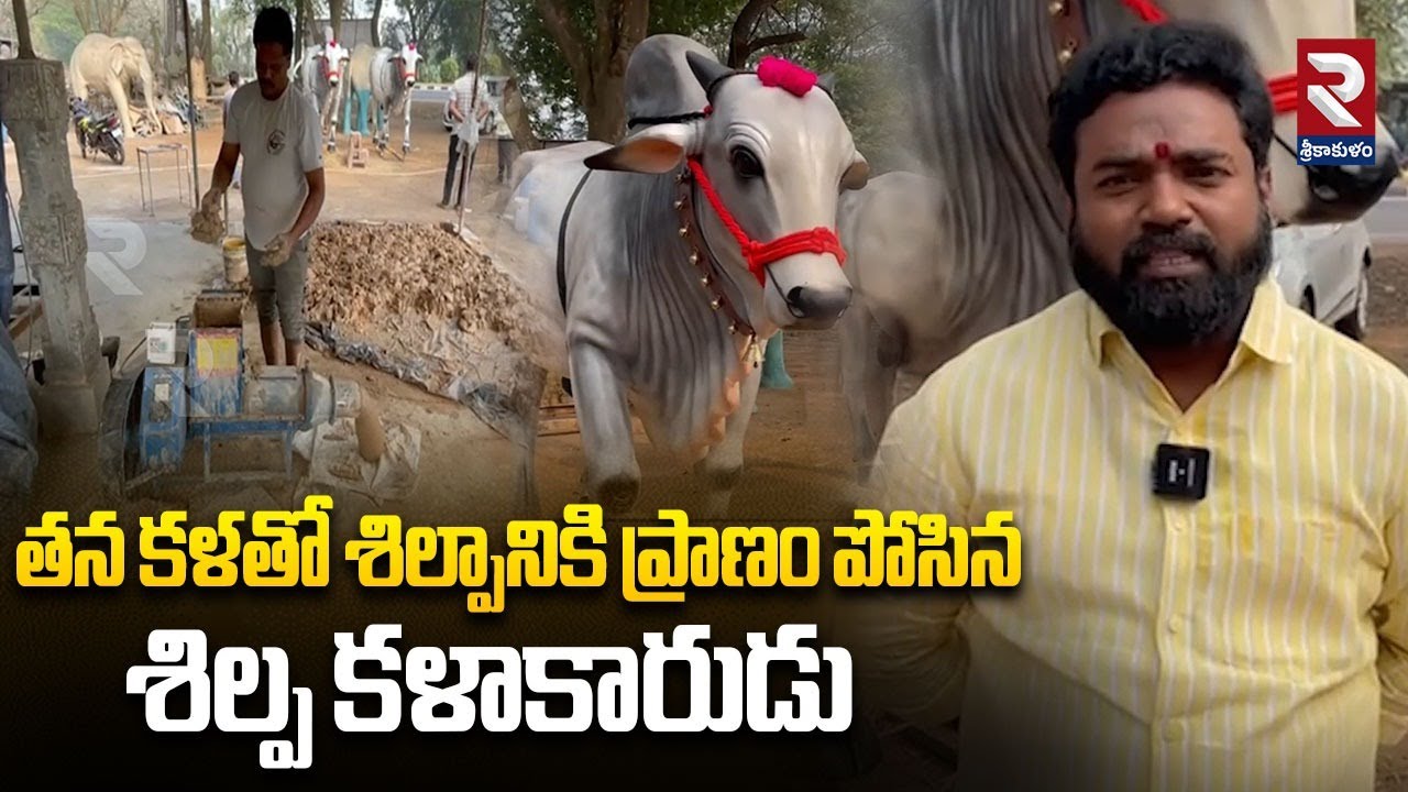 తన కళతో శిల్పానికి ప్రాణం పోసిన శిల్ప కళాకారుడు | Srikakulam Latest News | RTV