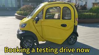 UNIVERSEECAR Eco 4 Wheels Electric Scooter Car Road Testing Video,Mobility Scooter Trike Test