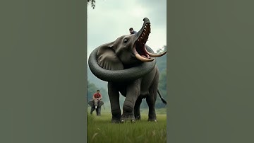 Snake Attack! Giant Python Goes After an Elephant! #shorts