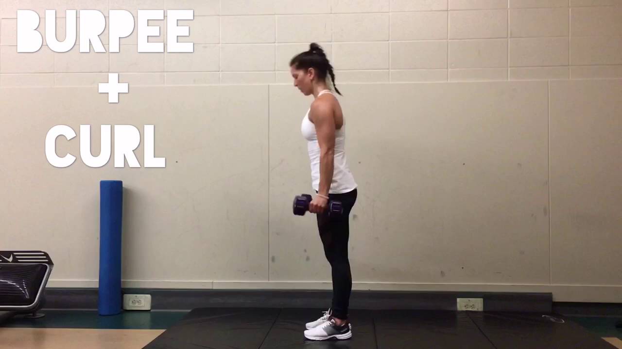 Burpee + Curl - YouTube