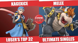 Code Red 2 - Kagexice (Hero) vs. Melee (Bowser), Loser's Top 32