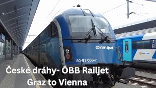 Trains in Austria - České dráhy - ÖBB Railjet 370  - Graz to Wien Hauptbahnhof