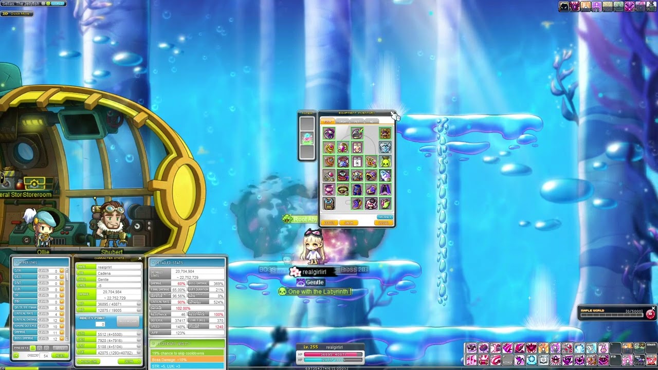 42k stat cadena gear video [Maplestory Reboot NA]