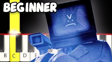 Skibidi Toilet Song (CG5) - Fast and Slow (Easy) Piano Tutorial - Beginner
