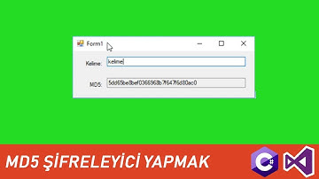 [C#] MD5 Şifreleyici Yapımı / MD5 Encoder