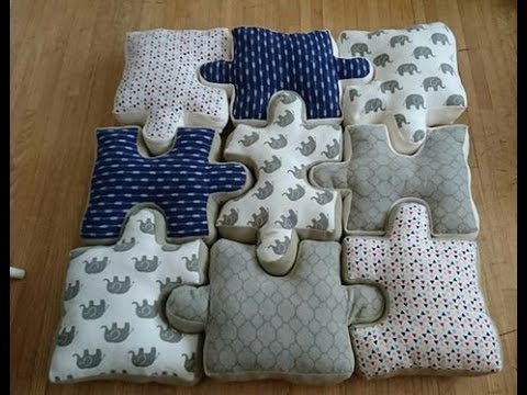 DIY Jigsaw Puzzle Pillow Free Sewing Pattern + Video  Puzzle quilt, Sewing  patterns free, Sewing projects