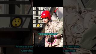 Princess Leonor Is Wearing a Military Uniform, Carrying a Bag & Wearing a Helmet 🎖️🪖