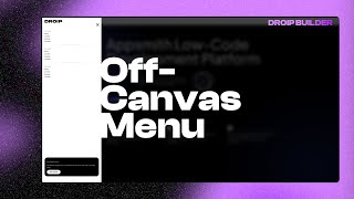 How to Build an Off-Canvas Menu Using Droip Builder