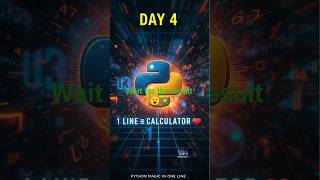 Build a Calculator in JUST 1 Line of Python Code! 🔥 | Day 4 #viral #trending #shorts #shortsfeed