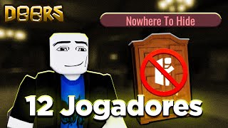 12 JOGADORES Tentando JOGAR DOORS! 👁️ 🚫 SEM SE ESCONDER!! 🚫