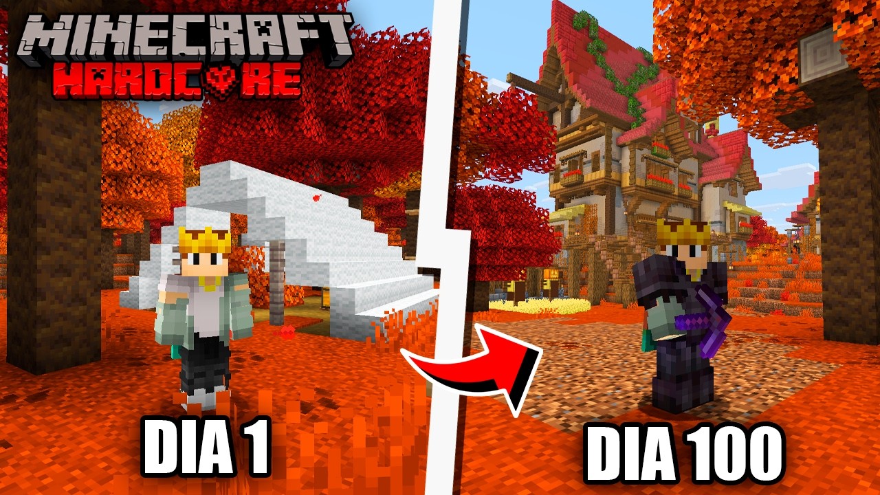 Sobrevivi 100 Dias na NOVA ATUALIZAÇÃO do Minecraft no Hardcore