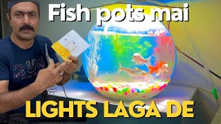 Fish Pots Mai Lights Laga Deen | How To Install Lights On Fish Pot | Rf pets Army
