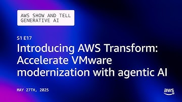 Introducing AWS Transform: Accelerate VMware modernization with agentic AI | AWS Show & Tell - GenAI