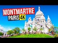 MONTMARTRE Paris, France 4K. (Walking tour from Sacre-Coeur to Moulin Rouge...)