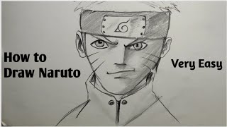 How to draw Naruto with helping lines👍