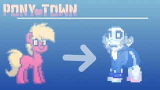 Como hacer a Sans | Pony Town