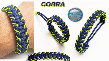 Ultimate Paracord Bracelet Cobra Stitched with microcord Tutorial DIY
