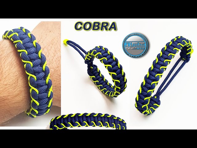 Ultimate Paracord Bracelet Cobra Stitched with microcord Tutorial